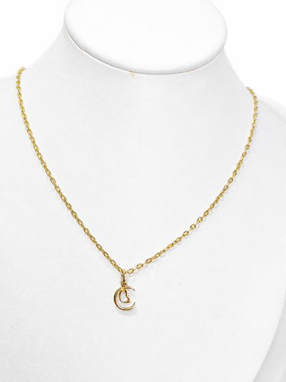 CADENA FORZATINA CON COLGANTE DE CORAZÓN Y LUNA