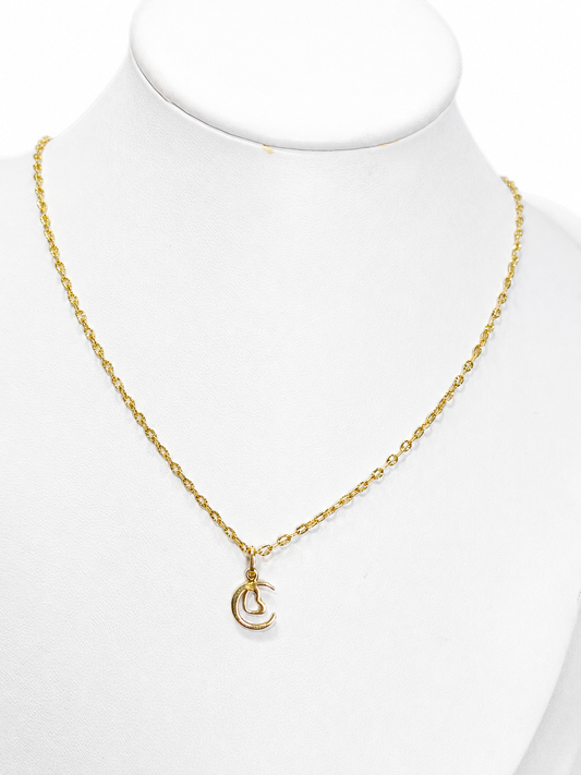 FORZATINA CHAIN WITH MOON HEART PENDANT