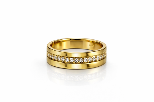 ANILLO DE BANDA CON PIEDRAS