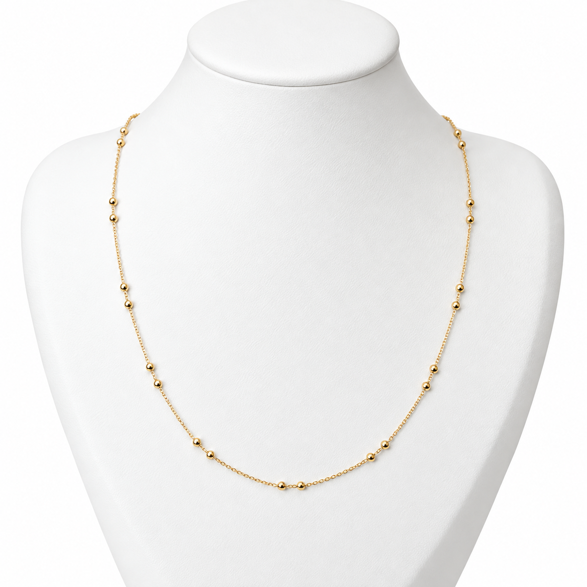 Minimalist Satellite Bead Chain
 1.35g/ 45cm/ 1mm/ 18K Italian Gold