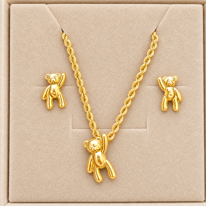 Chain, Pendant & Earrings Set / Chain 3.18 gr / 40 cm / Earrings / 0.9 / 18K Gold