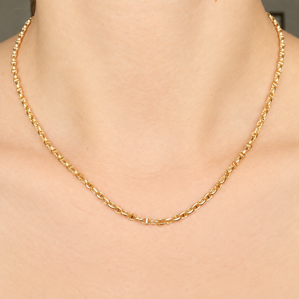 Mariner Chain / 3.66 gr / 45 cm / 3 mm / 18K Italian Gold