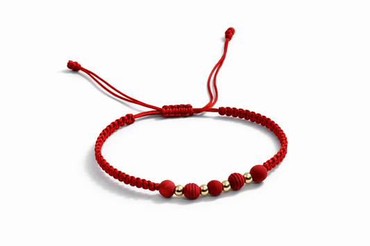 Bracelet with gold beads