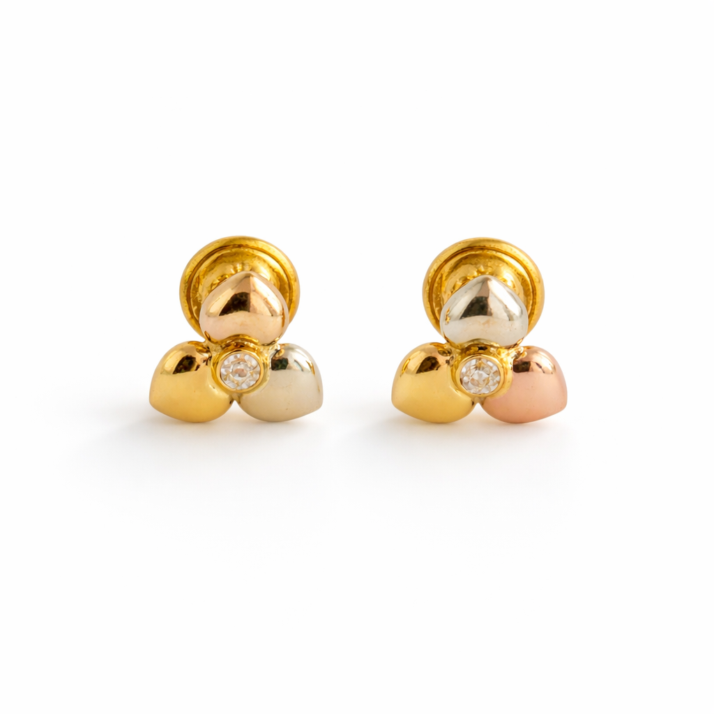 TRI-GOLD  EARRINGS