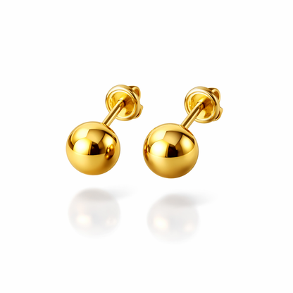 BALL STUD EARRING SIZE 6