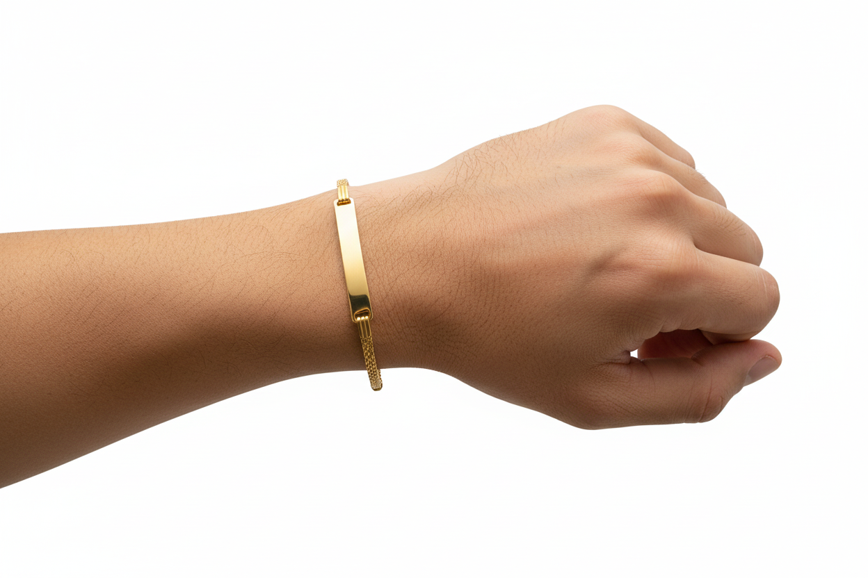 BISMARK  LINK BRACELET WITH NAMEPLATE