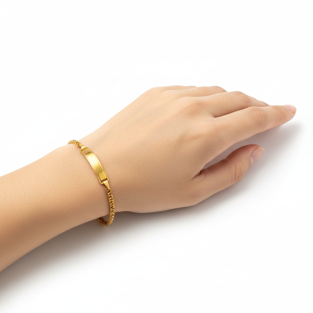 PULSERA CON PLACA DE NOMBRE