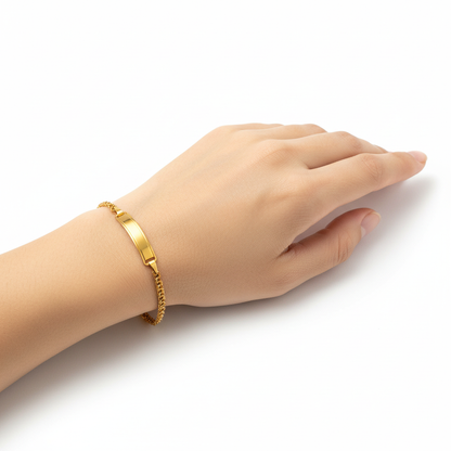 PULSERA CON PLACA DE NOMBRE