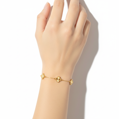 PULSERA DE TRÉBOL DE ORO