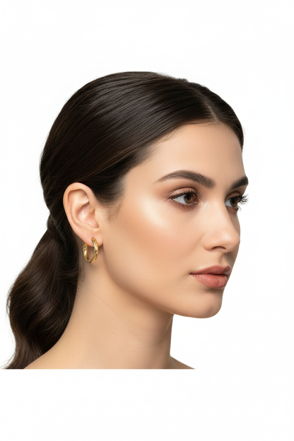 ROPE HOOP EARRINS