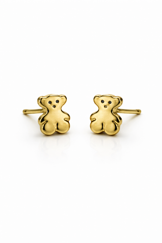 Bear stud earrings