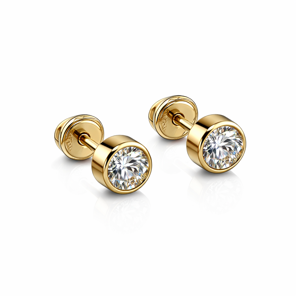 PENDIENTES DE PIEDRA CENTRAL