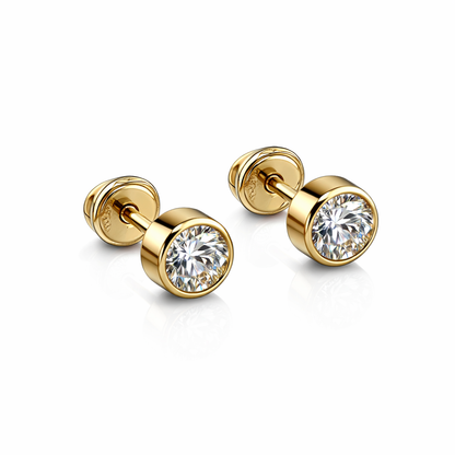 PENDIENTES DE PIEDRA CENTRAL
