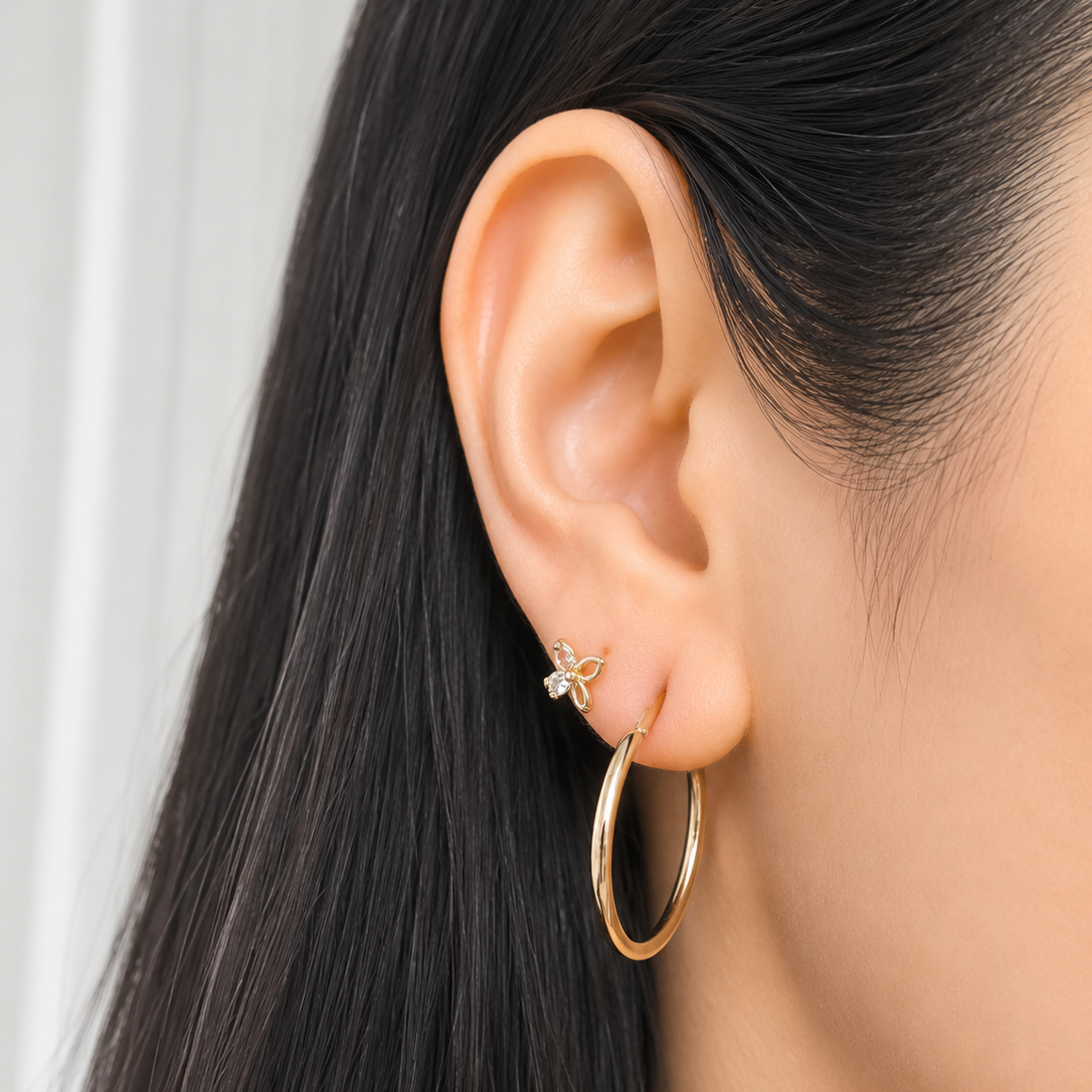 PENDIENTES DE ARO LISA
