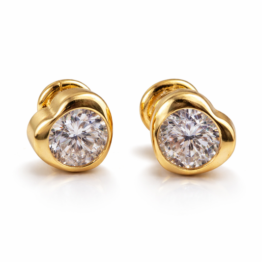 HEART STONE EARRINGS