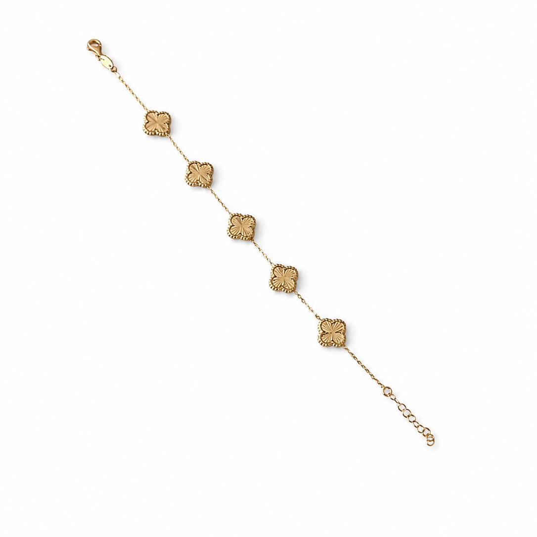 PULSERA DE TRÉBOL DE ORO