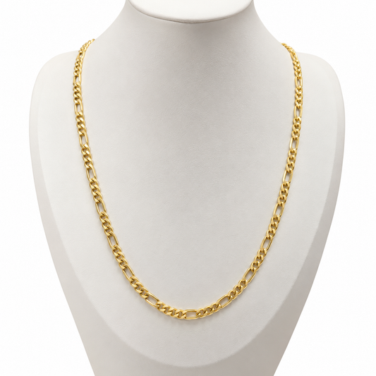 Figaro Chain / 6.22 gr / 60 cm / 4.8 mm / 18K Italian Gold