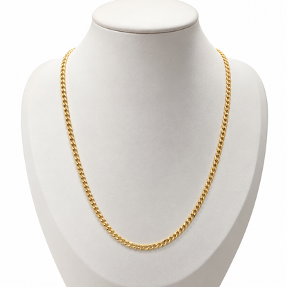 Cubana Chain / 7 gr / 60 cm / 4 mm / 18K Italian Gold
