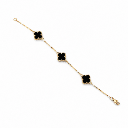 PULSERA DE TRÉBOL NEGRO