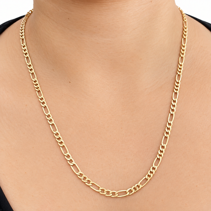 Figaro Chain / 6.22 gr / 60 cm / 4.8 mm / 18K Italian Gold