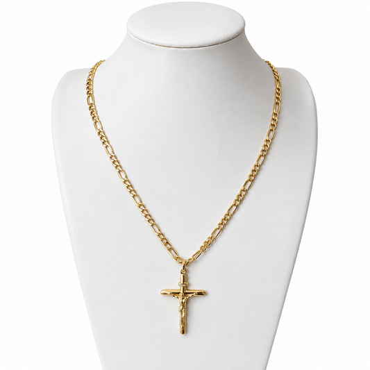 Figaro Chain With Pendants / 8.6 gr / 60 cm / 4.8 mm / 18K Italian Gold