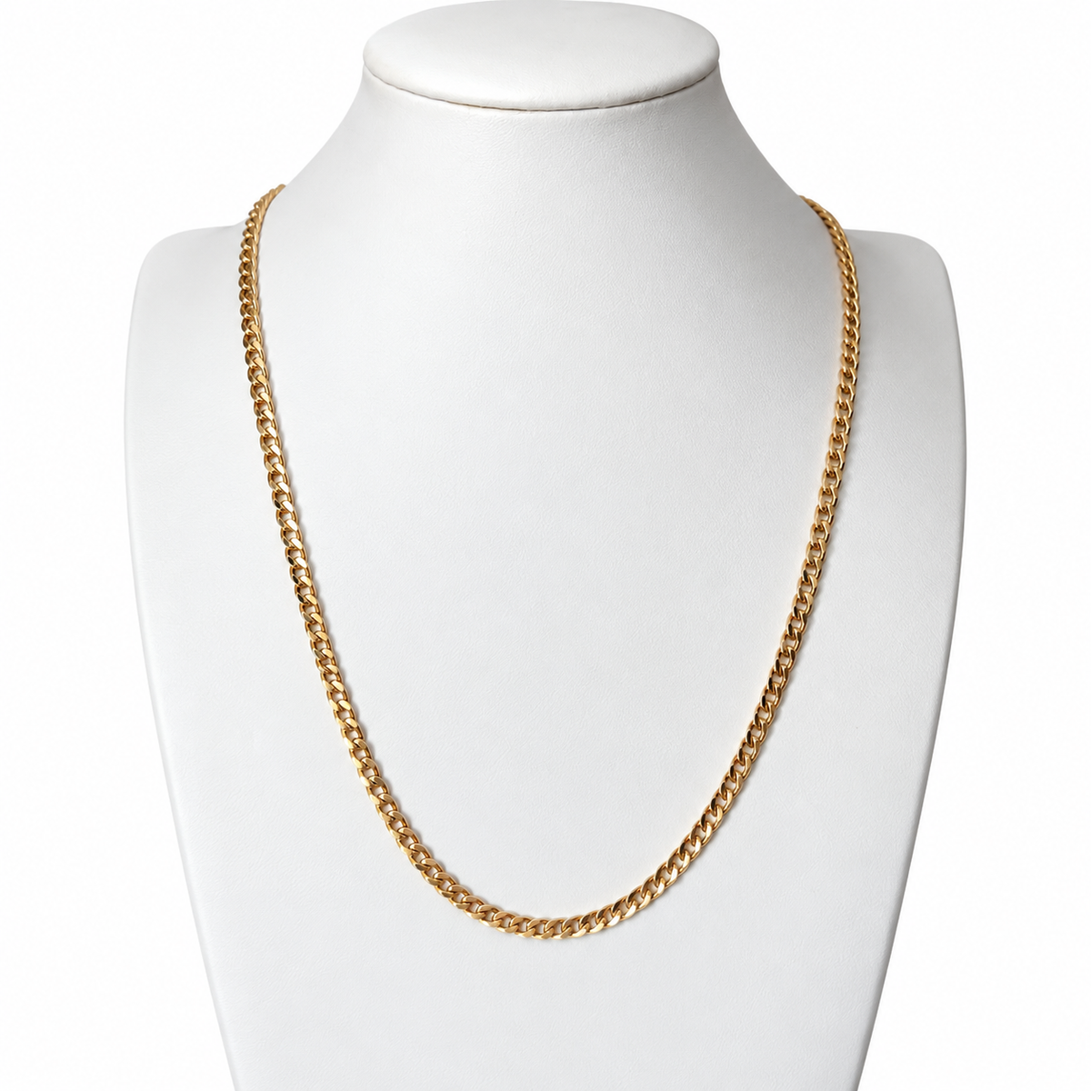 Cubana Link Chain / 5.96 gr / 50 cm / 4 mm / 18K Italian Gold