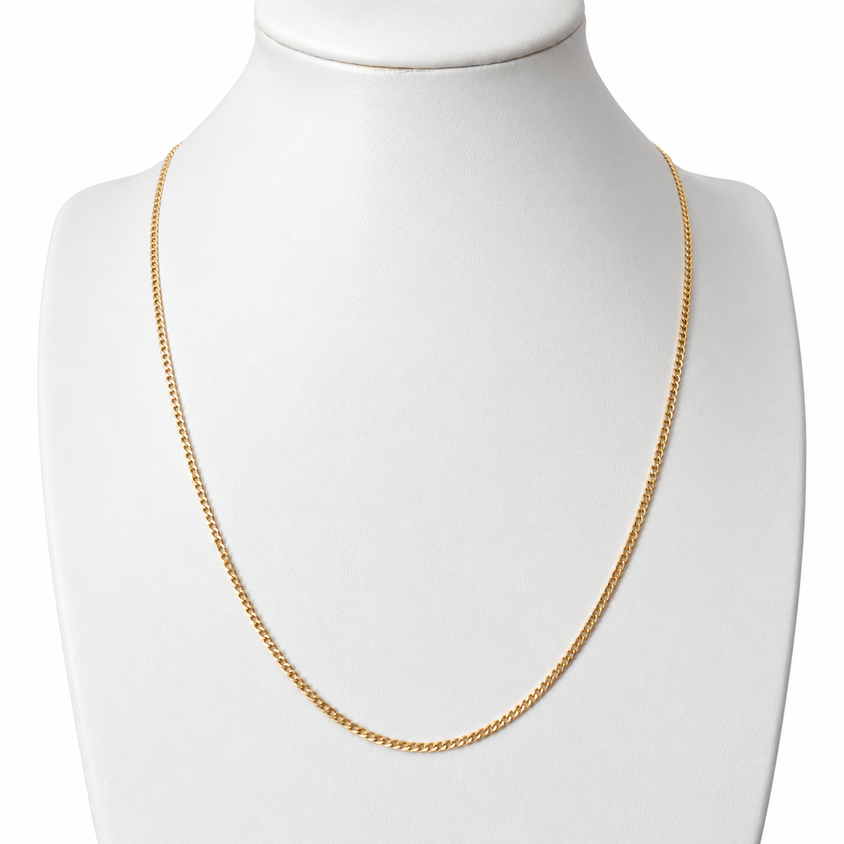 Cubana Link Chain / 2.43 gr / 45 cm / 1.8 mm / 18K Italian Gold
