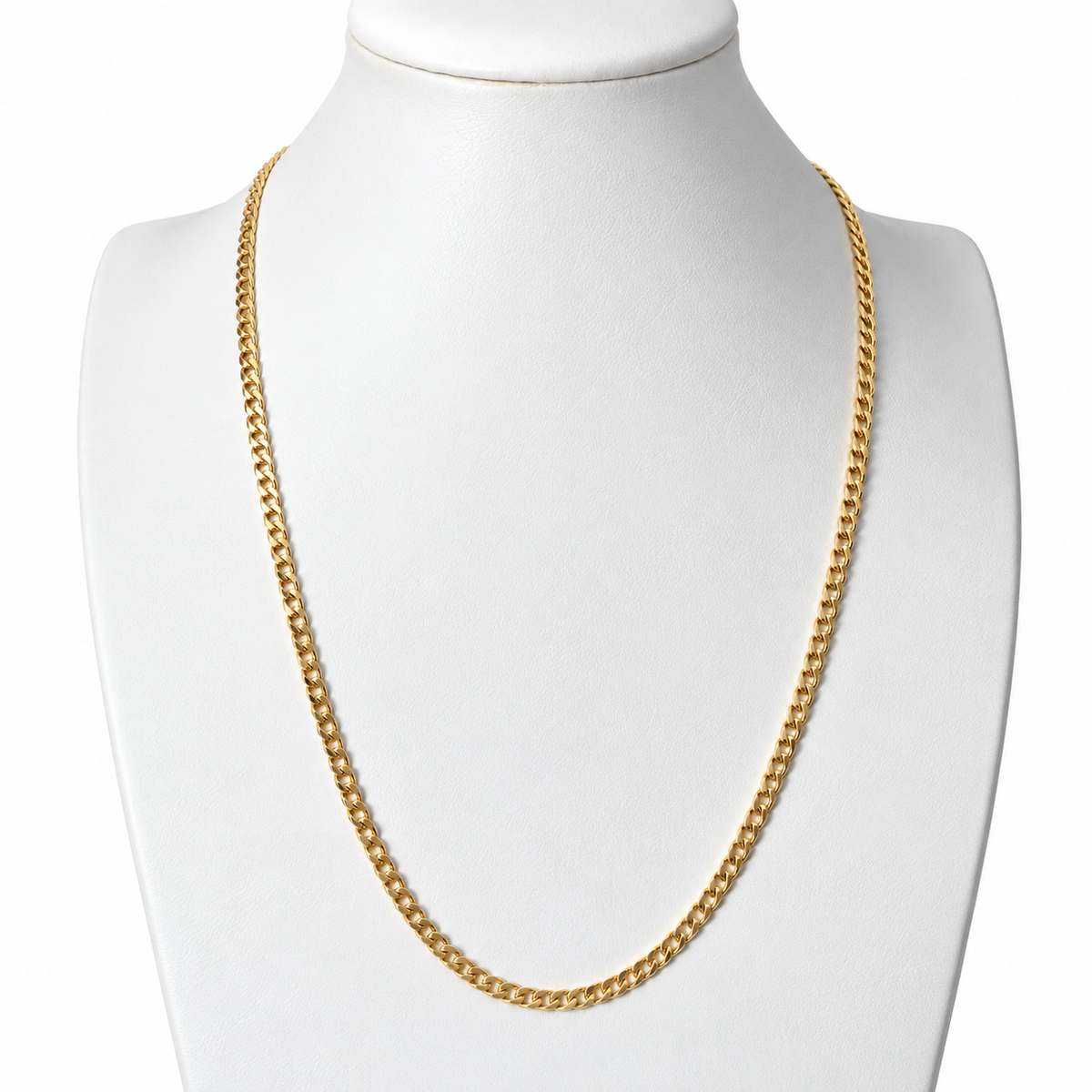 Cubana Link Chain / 4.5 gr / 50 cm / 2.8 mm / 18K Italian Gold