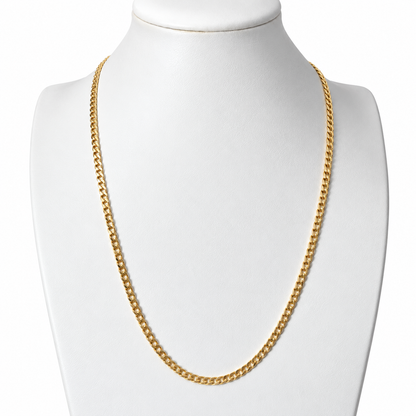 Cubana Link Chain / 4.5 gr / 50 cm / 2.8 mm / 18K Italian Gold