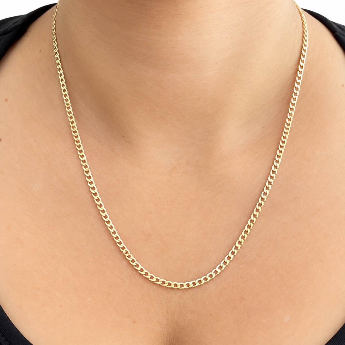 Cubana Link Chain / 4.5 gr / 50 cm / 2.8 mm / 18K Italian Gold