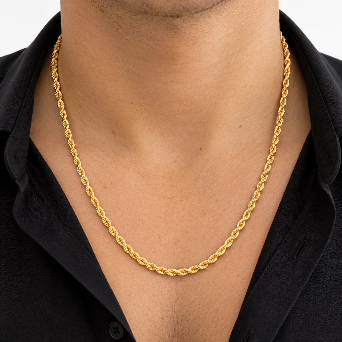 Rope Chain / 10.95 gr / 60 cm / 4 mm / 18K Italian Gold