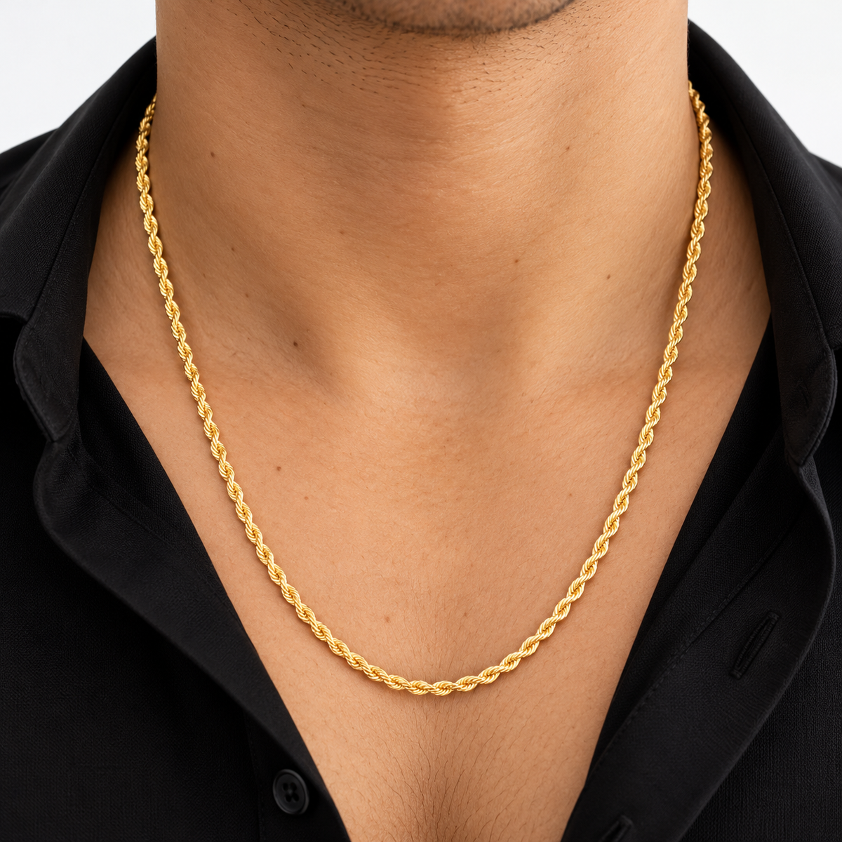 Rope Chain / 8.06 gr / 60 cm / 3.8 mm / 18K Italian Gold