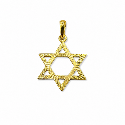STAR OF DAVID PENDANT / 1.65 gr / 3.5 cm / 18K ITALIAN GOLD