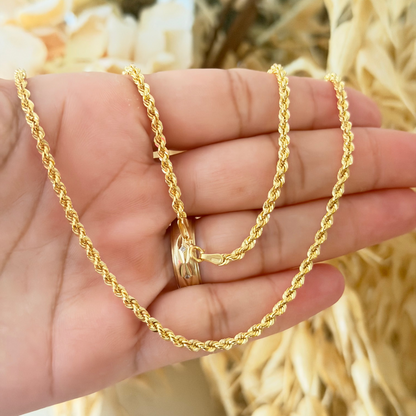Rope Chain / 5.2 gr / 60 cm / 3.3 mm / 18K Italian Gold