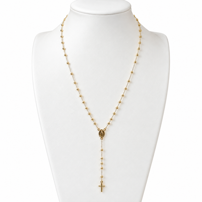 Rosary / 3.26 gr / 50 cm / 2 mm / 18K Italian Gold