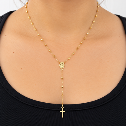 Rosary / 3.26 gr / 50 cm / 2 mm / 18K Italian Gold