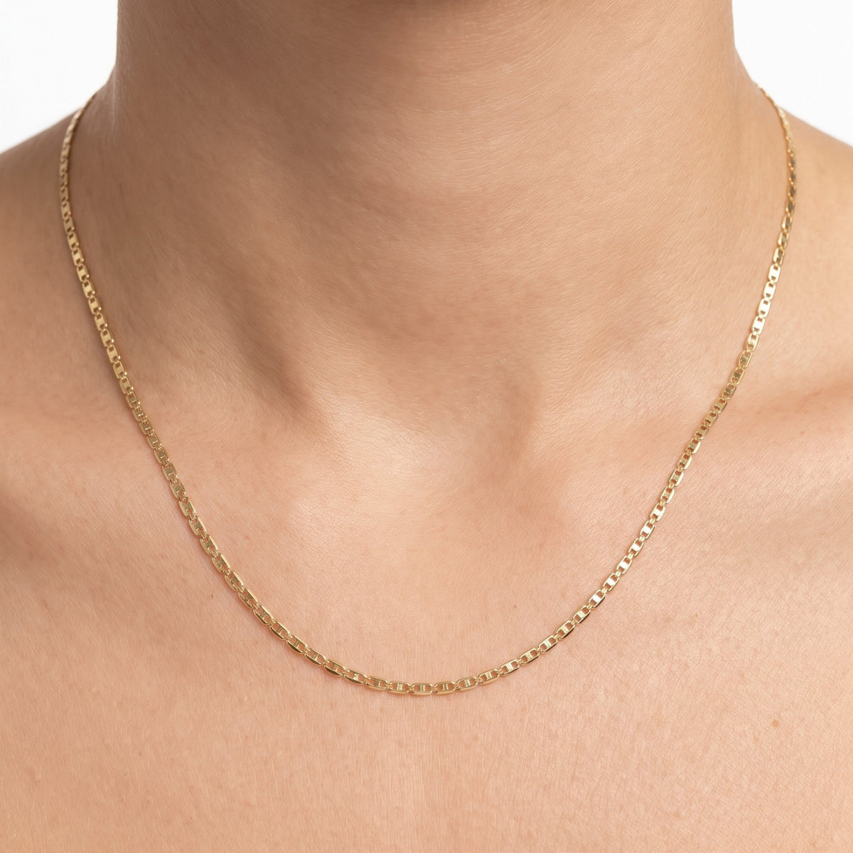 Flat Chain / 2.2 gr / 45 cm / 2 mm / 18K Italian Gold