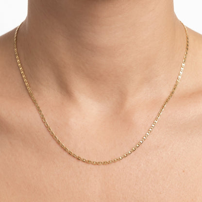 Flat Chain / 2.2 gr / 45 cm / 2 mm / 18K Italian Gold