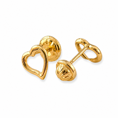 PENDIENTES CON CONTORNO DE CORAZÓN