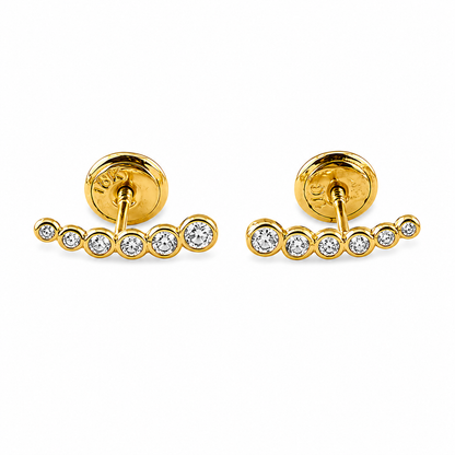 BOW EARRINGS WITH ZIRCON
