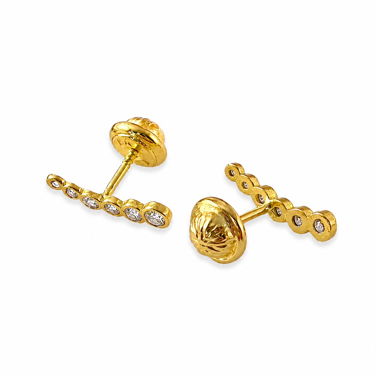 BOW EARRINGS WITH ZIRCON