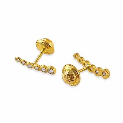 BOW EARRINGS WITH ZIRCON