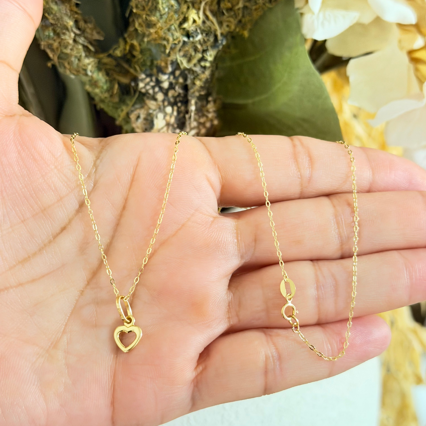 Forzatina Chain with Heart Pendant / 1.54 gr / 45 cm / 1 mm / 18K Italian Gold
