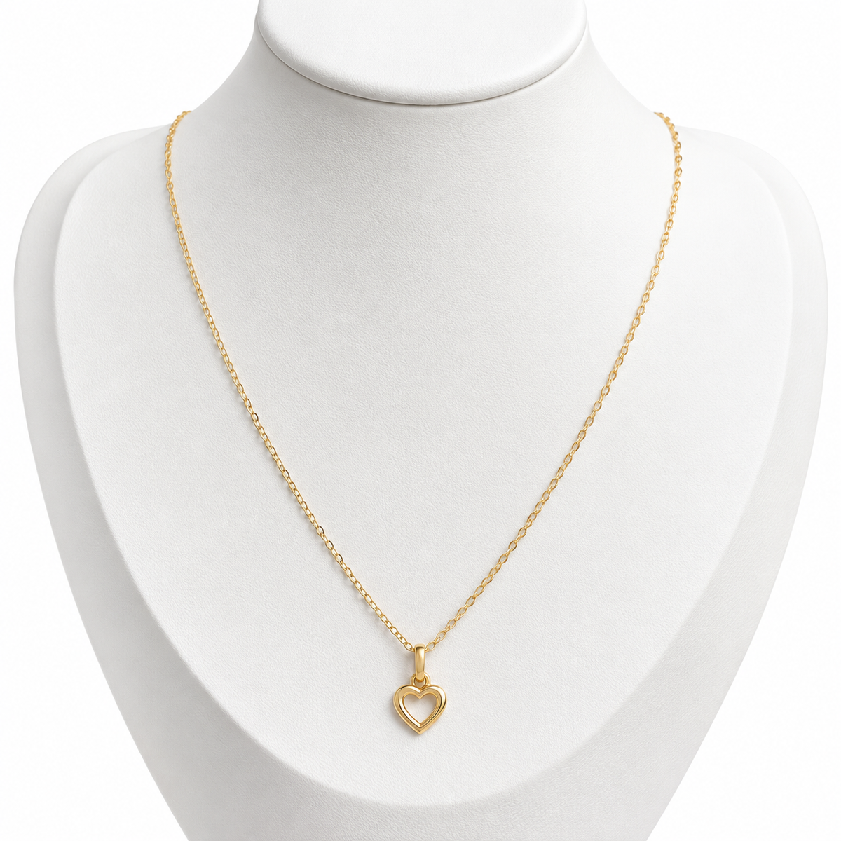 Forzatina Chain with Heart Pendant / 1.54 gr / 45 cm / 1 mm / 18K Italian Gold