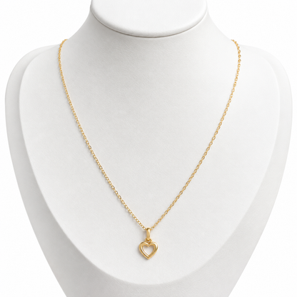Forzatina Chain with Heart Pendant / 1.54 gr / 45 cm / 1 mm / 18K Italian Gold