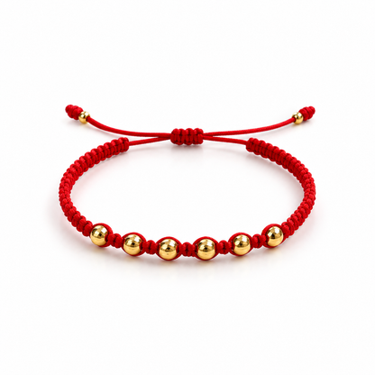 Pulsera con Cuentas de Oro / 0.6 gr / 5 mm / Oro 18K