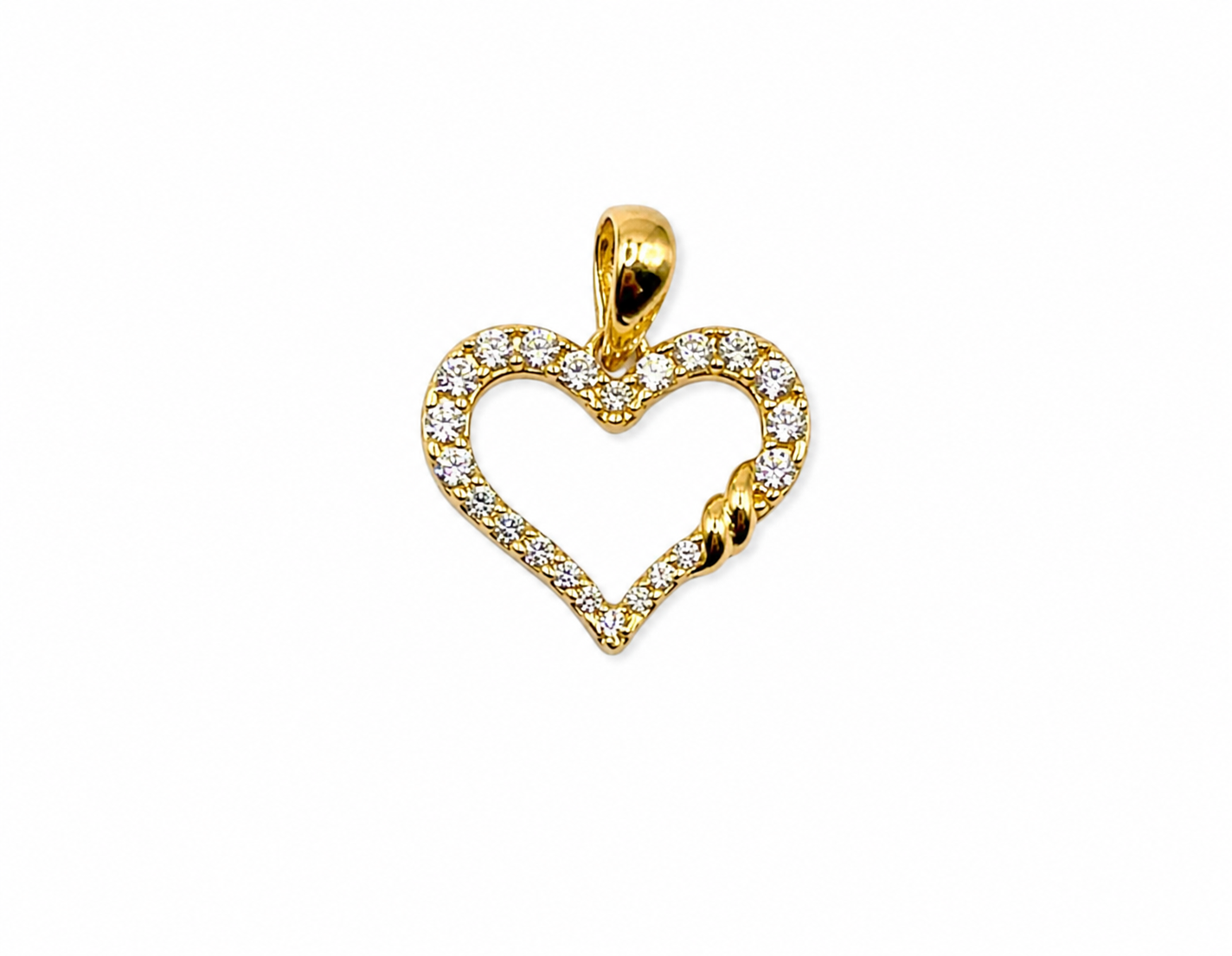 COLGANTE DE CORAZÓN CON PIEDRAS