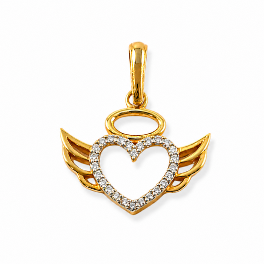 HEART WITH WINGS PENDENT
