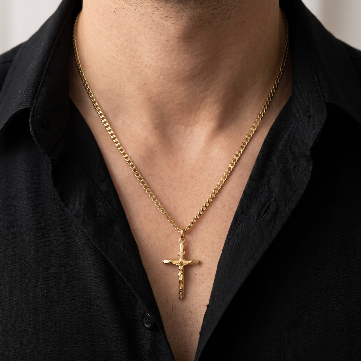 Cubana Link Chain / 5.5gr / 60 cm / 3 mm / 18K Italian Gold