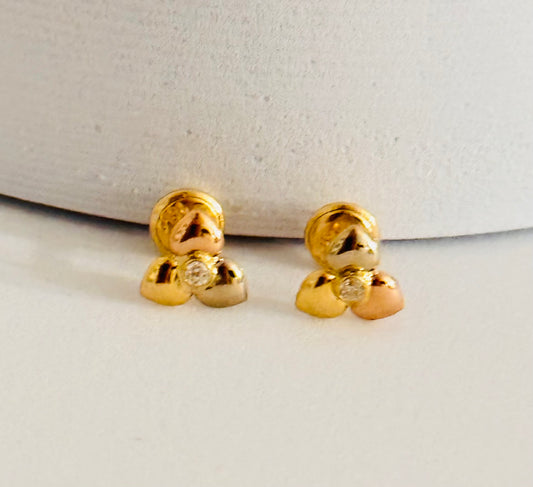 TRI-GOLD  EARRINGS